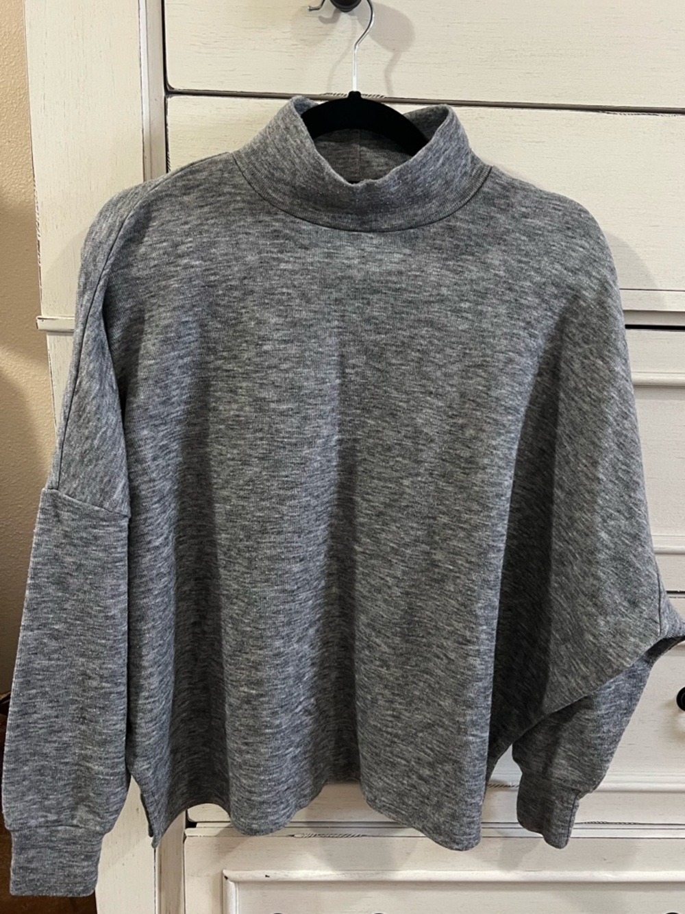 Smash + Tess Heather Gray Mock Neck Sweater